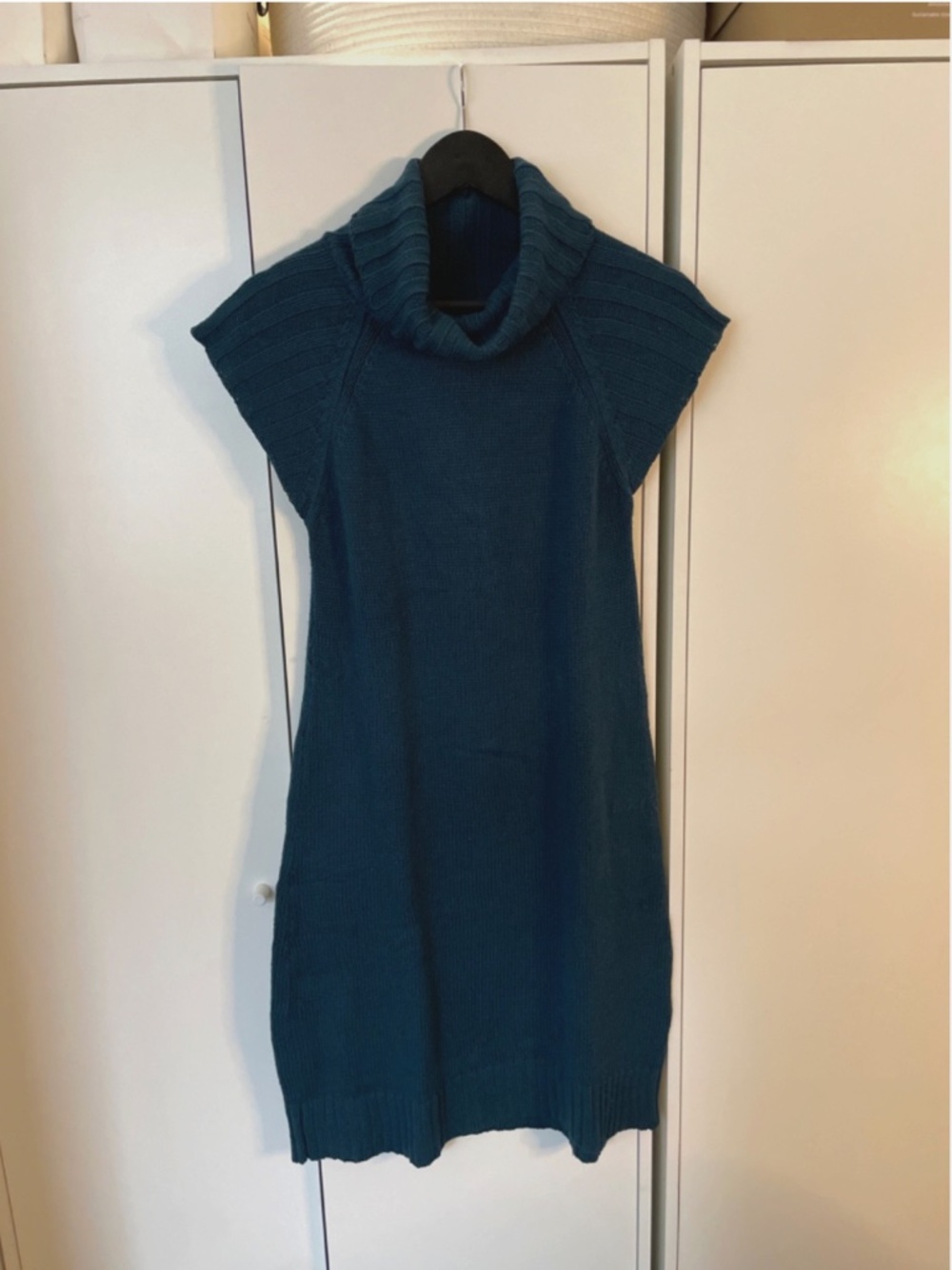 Sleeveless sweater dress dark blue cobalt